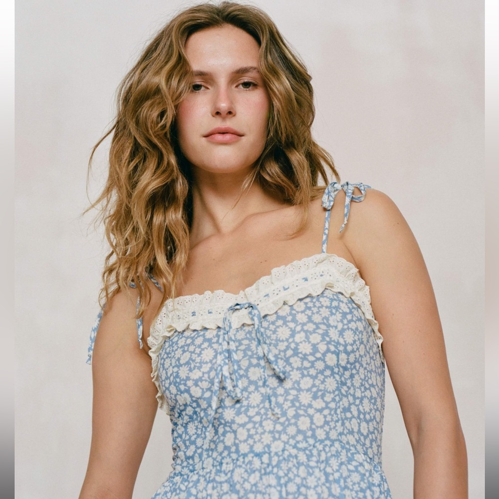 Christy Dawn Emma dress in Calendula blue